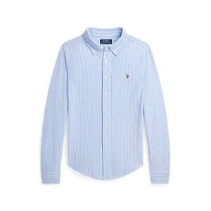 Striped Knit Cotton Oxford Shirt polo Ralph Lauren button down size large 14-16